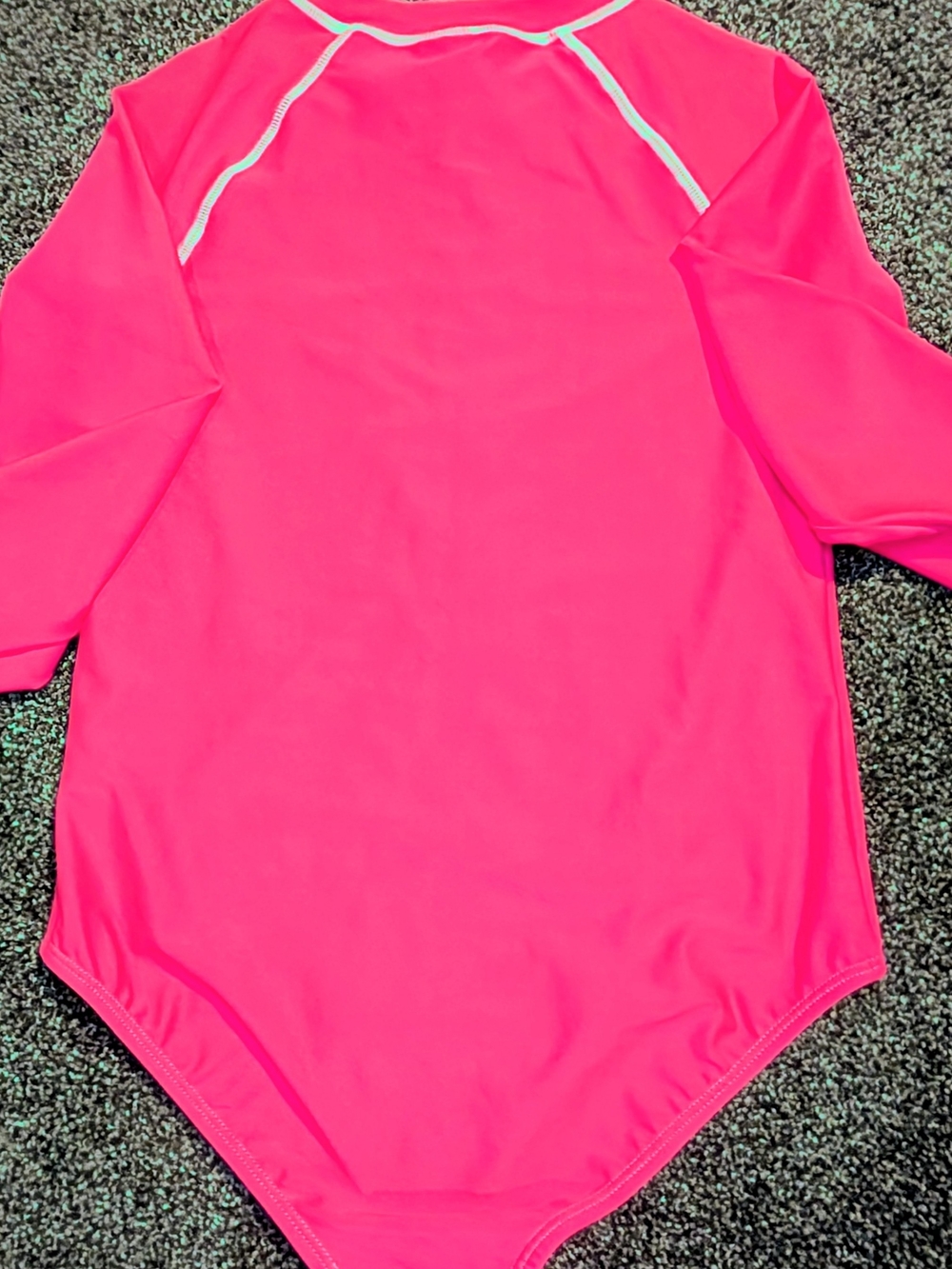 Safe 2 Swim High-Vis Neon Pink Starfish Rash Guard One Piece